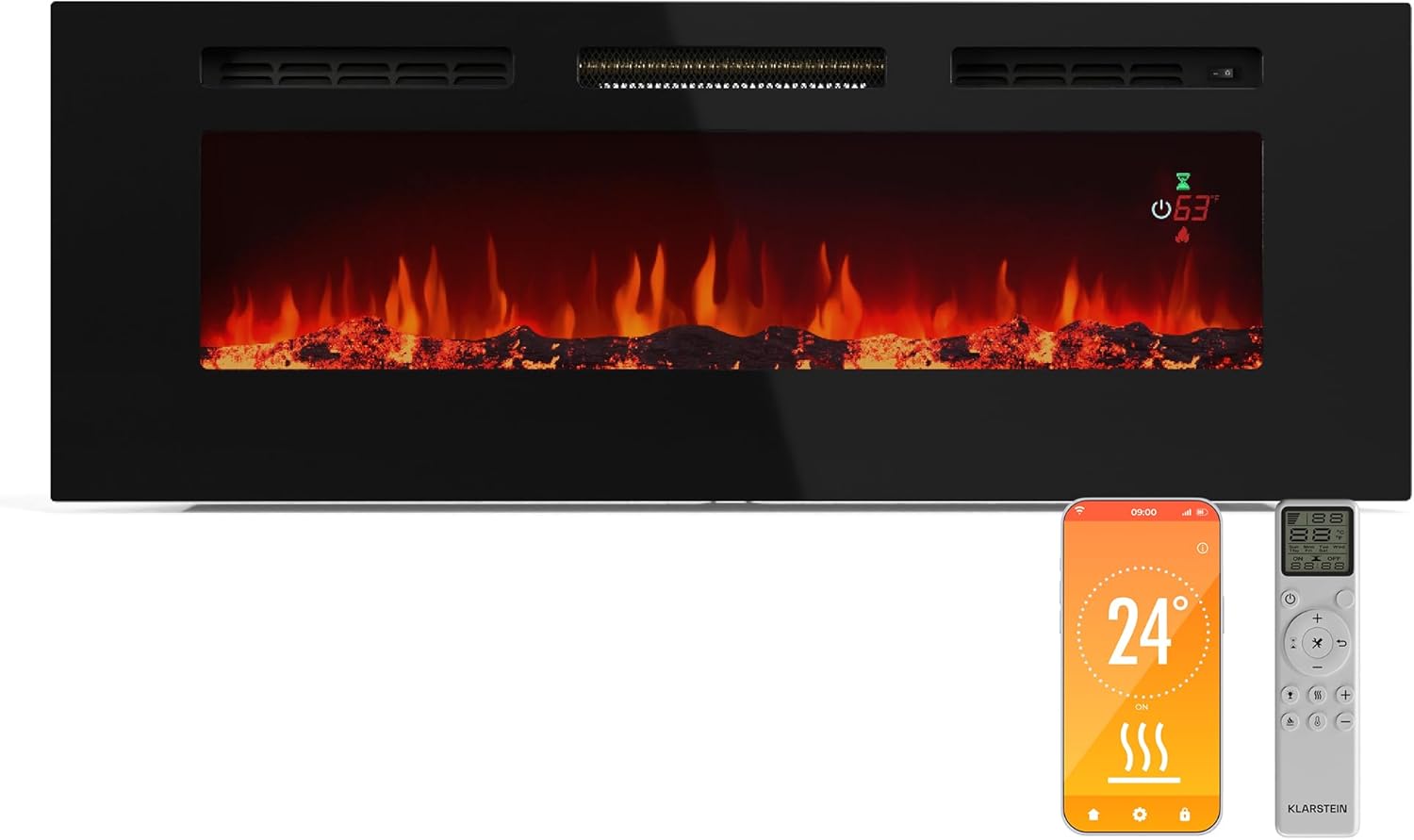 Klarstein Galeras Smart Chimenea Eléctrica